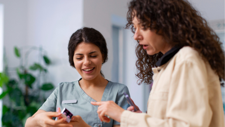 MedX patient app showing IVF cycle tracking and appointment scheduling